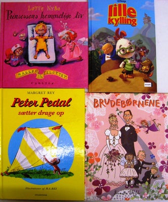 4 gode børnebøger, Se billede, Her sælges 4 gode og velholdte børnebøger
1. Prinsessens hemmelige li