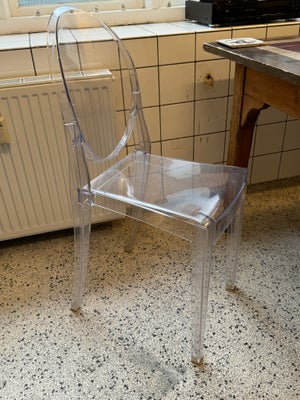 Spisebordsstol, Plastik, Kartell, Phillip starck for Kartell - Victoria Ghost stol i klar plast. Den