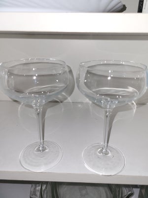 Glas, Champagneglas / Cocktailglas, 2 krystalglas 