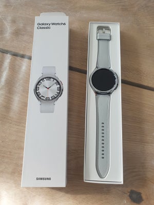 Smartwatch, Samsung, Galaxy watch 6 classic 47mm, lte, sølv, ny, kun lige åbnet, fast pris