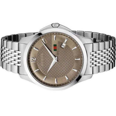 Herreur, Gucci, GUCCI T-Timeless
Absolut lækker ur i 40mm diametren
Modelen hedder YA126310
Uret fra