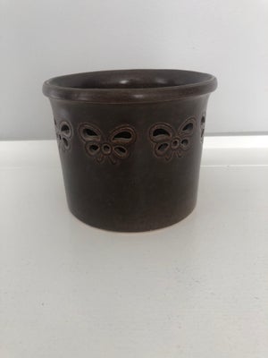 Urtepotte, West Germany, Brun urtepotte fra West Germany med fin hulkant