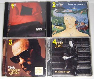 Billy Joel: 6 Titler, pop, 


Gode CD-albums med Billy Joel.

1. Storm Front - 25kr.

2. River Of Dr