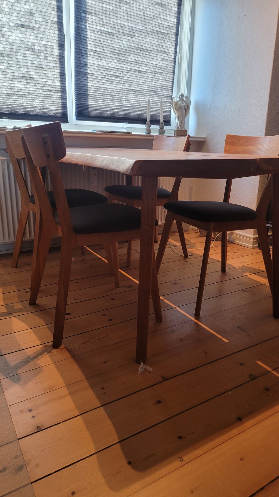 Spisebord m/stole, Egetræ