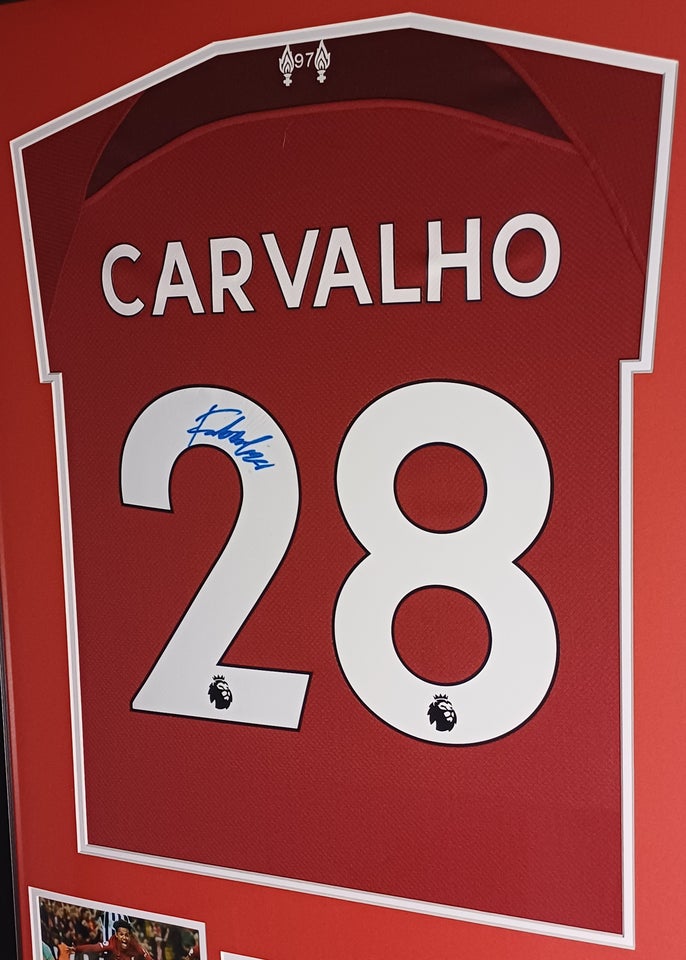 Fodboldtrøje, Liverpool FC, Signeret af Fabio Carvalho
