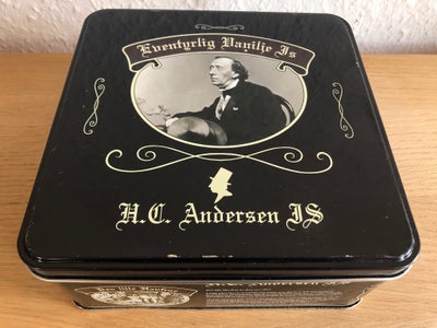 Dåse, HC Andersen, Fin, ældre H. C. Andersen kagedåse / isdåse - Eventyrlig Vanilje Is - med flere a