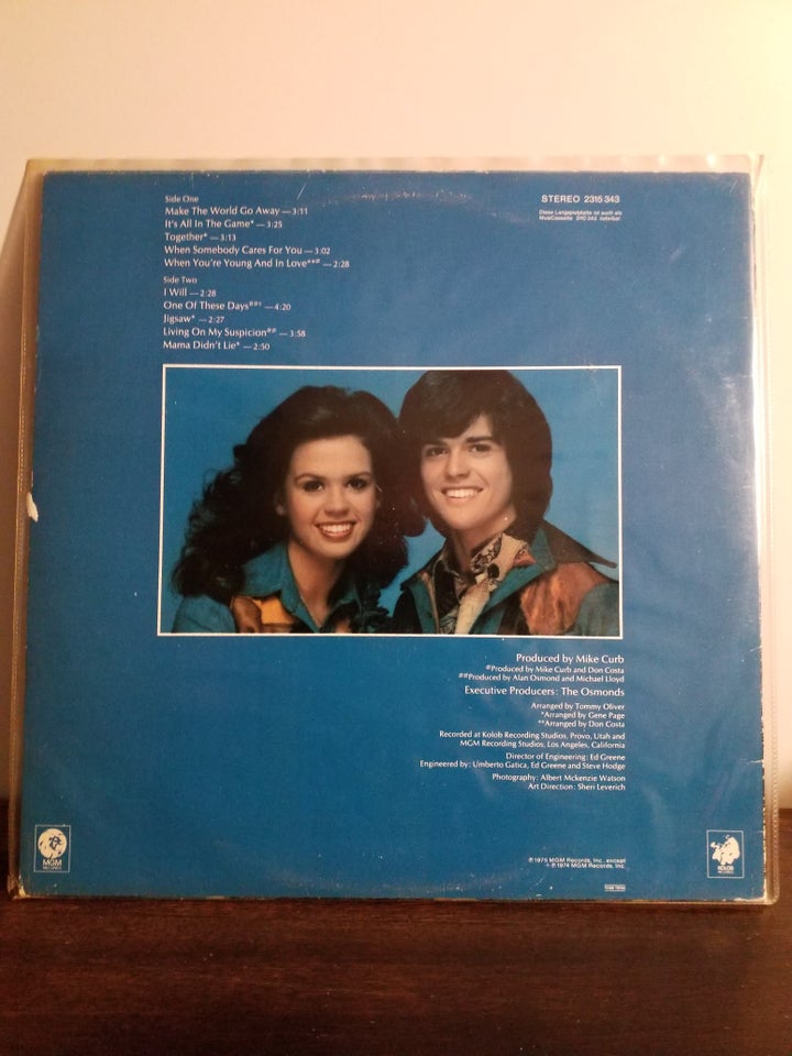 LP, DONNY & MARIE OSMOND, MAKE THE WORLD GO AWAY