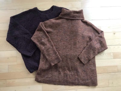 Sweater, Saint Tropez og Vila, str. 38, Brune, God men brugt, 2 stk. varme sweatre med uld og mohair
