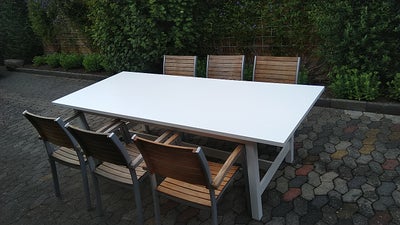 Spisebord, Træ, IKEA Nordviken, b: 100 l: 241, Max. længde m. tillægsplade (skjult under bordplade) 