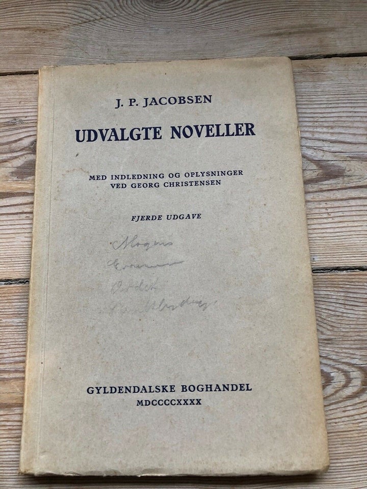 Udvalgte noveller, J.P. Jacobsen , genre: noveller