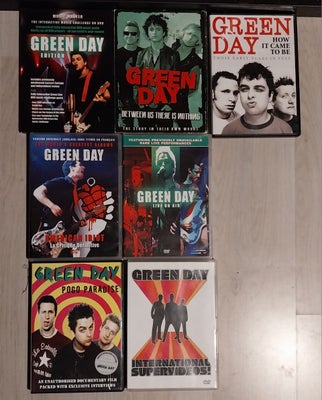 Green day dvd samling, DVD, andet, Flere af dem indeholder 2 dvd'er..  samlet pris