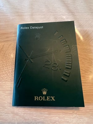 Andet, Rolex, Rolex datejust manual fra maj 2005

Kommer med brugsspor (se billeder)

Fast pris

150
