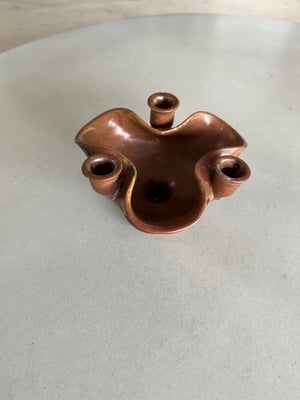 Keramik, Lysestage, Kahler, 1 stk. Kahler lysestage incl. lille skål, i flotte brunlige nuancer. Stå