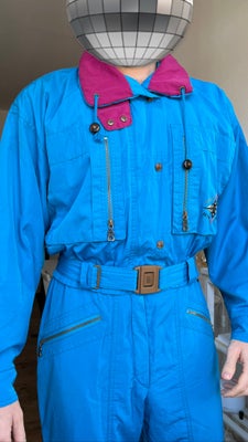 Skitøj, Vintage / Retro Flyverdragt / Skitøj / Ski suit, Bogner, str. 42 / USA 14,  blue - blå,  Næs