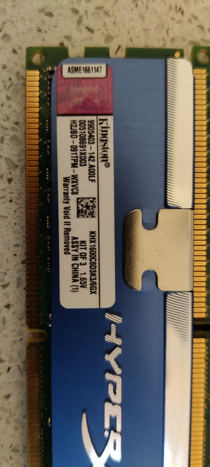 Kingston, 6gb, DDR3 SDRAM