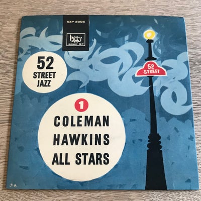 EP, Coleman Hawkins All Stars, 52 Street Jazz, Jazz, DK 1960’erne Sonet Records press
Vinyl: EX-
Sle