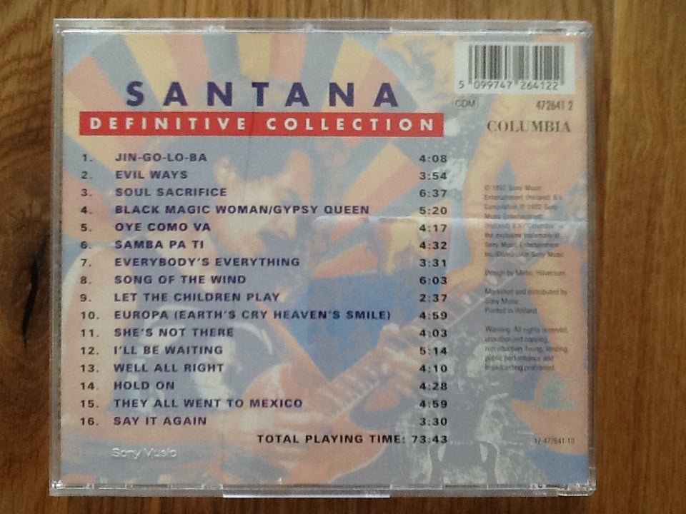 Santana: Definitive Collection, rock