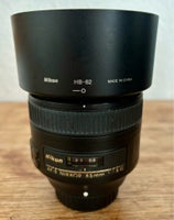 Tele-/portrætobjektiv, Nikon, Nikkor 85mm f1.8 G