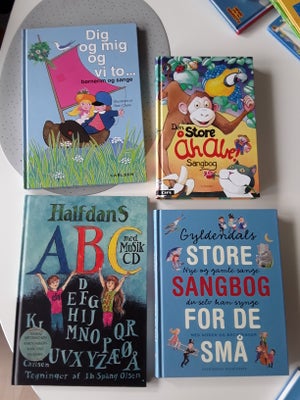 Sangbøger, Diverse, Dig og mig og vi to...
Halfdan Rasmussen ABC
Den store Åh Abe sangbog
Gyldendals