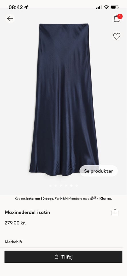 str. 40, H&M, Sort og møkreblå