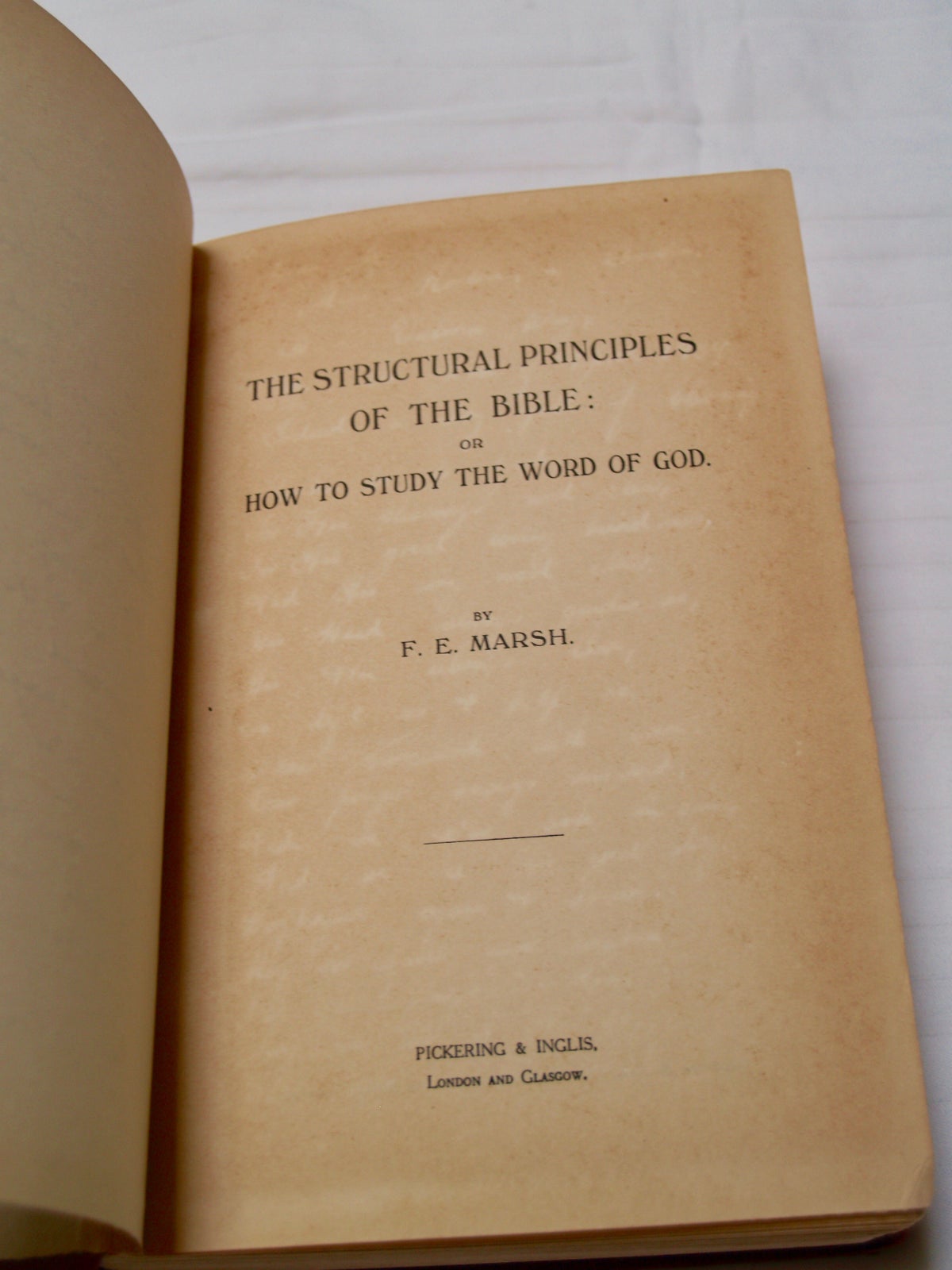 The Structural Principles, of the Bible