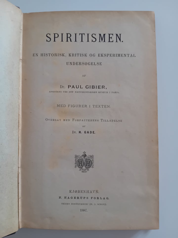 Spiritismen, Paul Gibier, emne: anden kategori