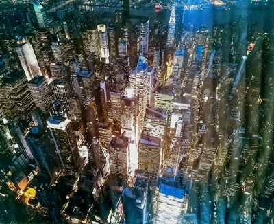 Fotografi, Ikea Bybilld, motiv: Manhatten, b: 200 h: 140, Stor IKEA plakat med New York motiv. Mit k