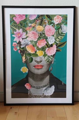 Kunstplakat  , Frida Kahlo, motiv: Blomster, b: 52 cm h: 70 cm, Maleriet "Floral" af Frida Kahlo er 