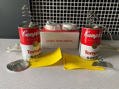Anden arkitekt, Campbells tomato Soup, hængelampe, Andy Warhol, Campbell’s tomato Soup dåse
designet