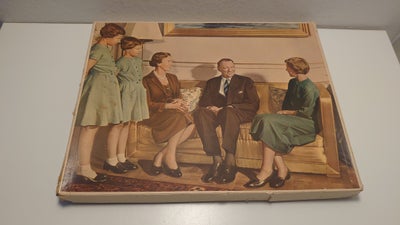 Puslespil, Royalt vintage puslespil fra H.S.E.. Ca. 1953., Vintage royalt puslespil udgivet af H.S.E