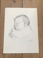 Tegning, Ib Spang Olsen, motiv: Baby