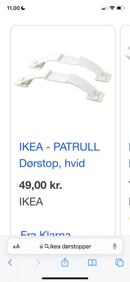Fortolke basen svinge Børnesikring, Ikea dørstopper, Patrull – dba.dk – Køb og Salg af Nyt og  Brugt