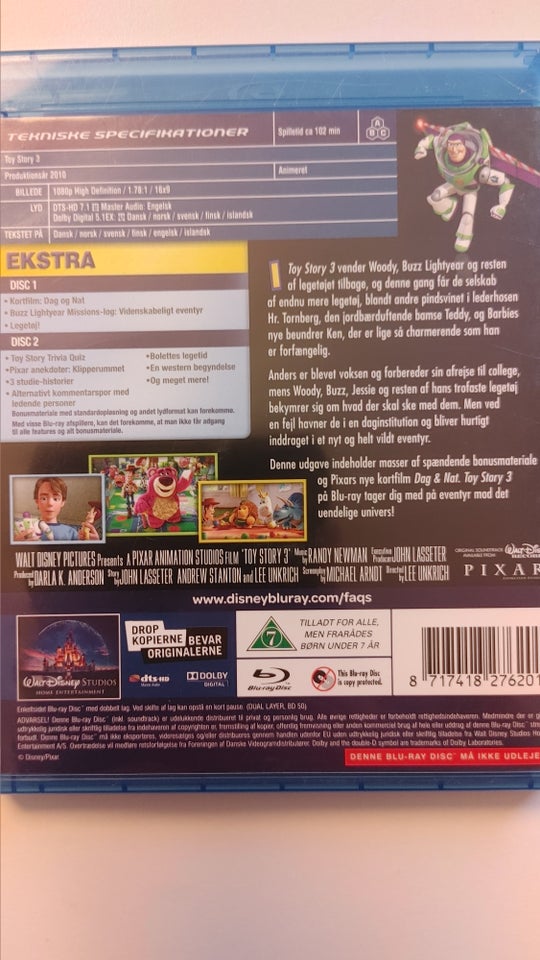 Toy story 2+3, Blu-ray, tegnefilm