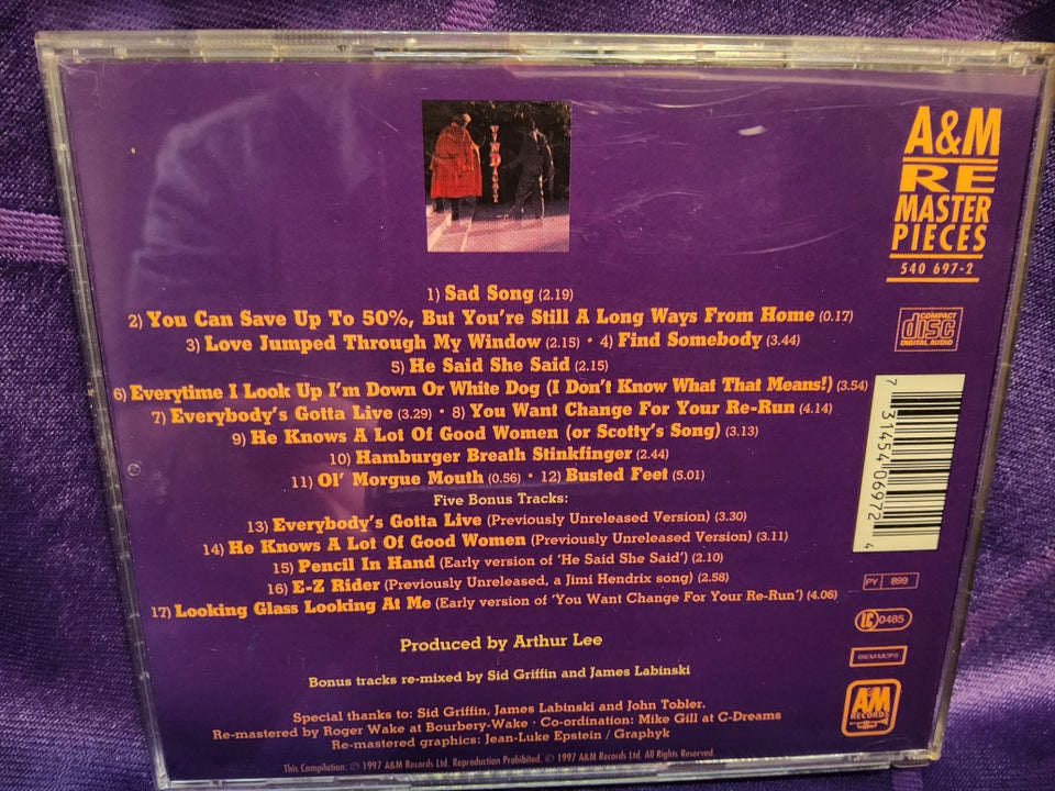 ARTHUR LEE & LOVE: 4 STYKS, rock