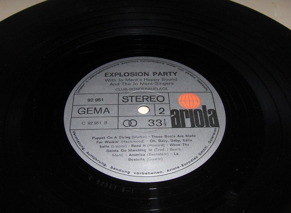 LP, LP: JO MENT'S HAPPY SOUND - EXPLOSION PARTY, LP: JO MENT'S