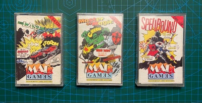 M.A.D. Games, Commodore 64, 3 fede spil titler (C) M.A.D Games fra Mastertronic. Spillene er fra min