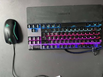 Gaming, Steelseries, Apex 7 TKL, God, Apex 7 TKL Red Switch tastatur 
Razer Mamba Elite mus

Sælges 