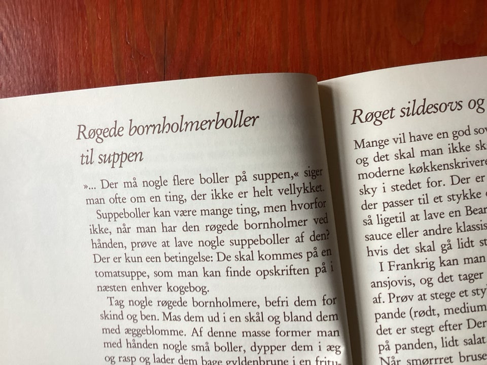 Røgede og spegede bornholmere, Hugo Jensen, emne: mad og vin