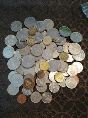 Skandinavien, mønter, 592 gram mønter fra Sverige de fleste er 1 kr 5 kr og 10 kr lidt 50 øre rest e