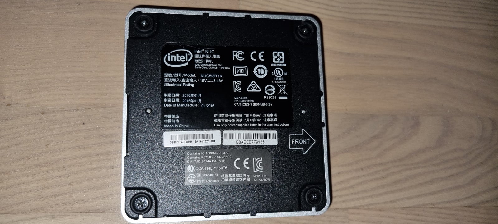Intel, Nuc5i3ryk, 2,1 GHz Ghz