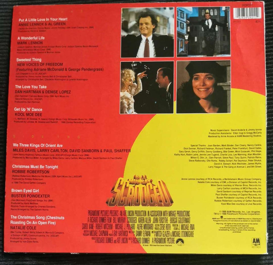 LP, Various, Scrooged (Original Motion Picture