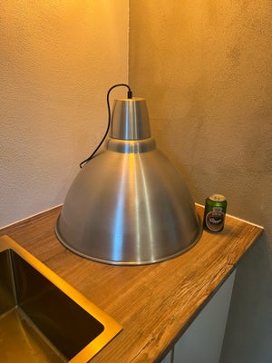 Anden loftslampe, Fed industri lampe i alu mega rå, inklusiv pære 50cm i diameter se øl for størrels