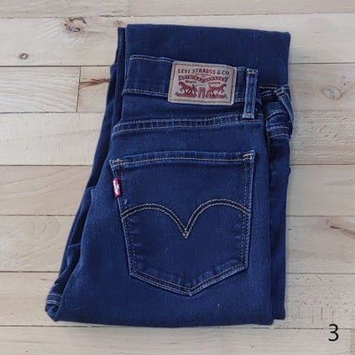 Jeans, Levis, str. 36,  mørkeblå,  cotton, elastane ,  Næsten som ny, Levi's women's jeans style 724