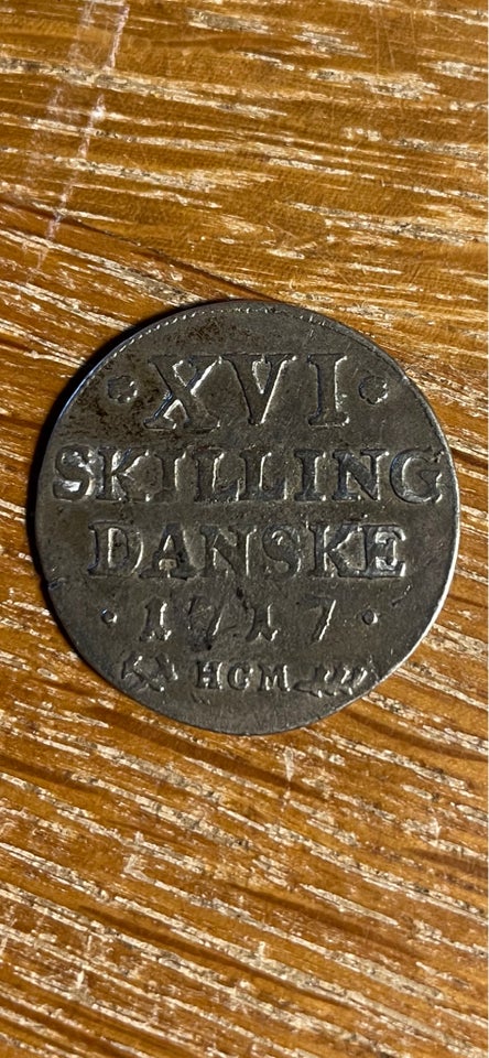 Skandinavien, mønter, 16 skilling Årgang 1717