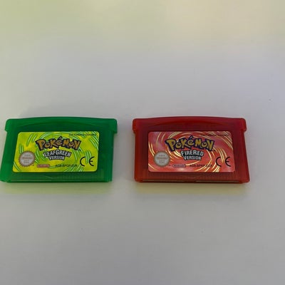 Pokemon FireRed & LeafGreen, Gameboy Advance, adventure, Begge spil er 2 år gamle, men i god stand. 
