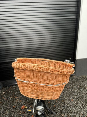Cykelkurv, KlickFix pileflet træ cykelkurv 18 L, Velholdt KlickFix pileflet træ cykelkurv (18 L) ink
