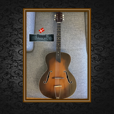 Archtop, andet mærke FANGEL, 

Akustisk guitar fremstillet i Danmark fra 1940erne - (ca 1942-1945)

