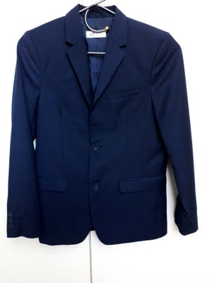 Blazer, H&M, str. 158, Klassisk jakke i flot mørkeblå/marineblå farve. Brugt   få timer, uden plette
