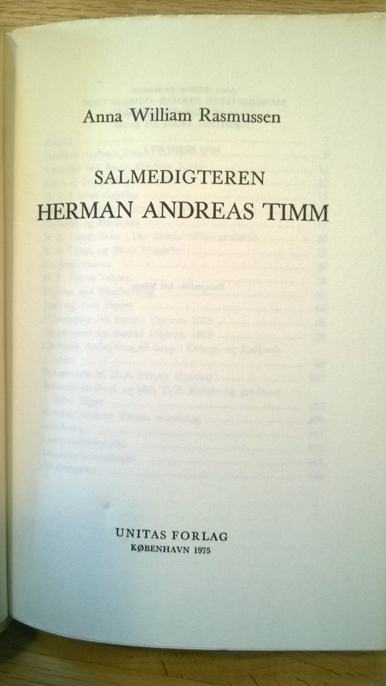 Salmedigteren Herman Andreas Timm, Anna William