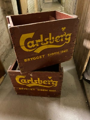 Ølkasse, Carlsberg ølkasse, Godstand alderen taget i betrækning 2 stk. 300kr